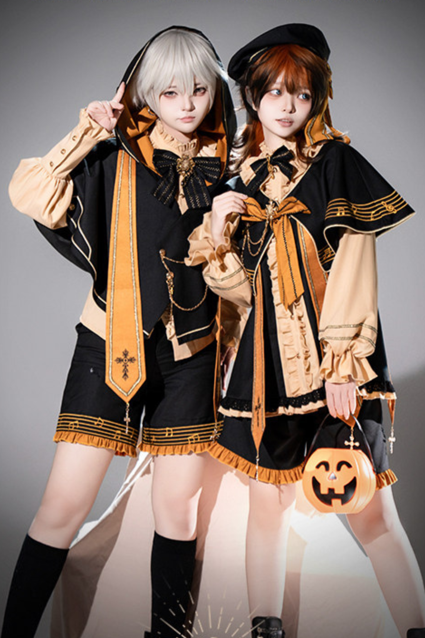 Pumpkin Hood Prince Lolita Set + Beret