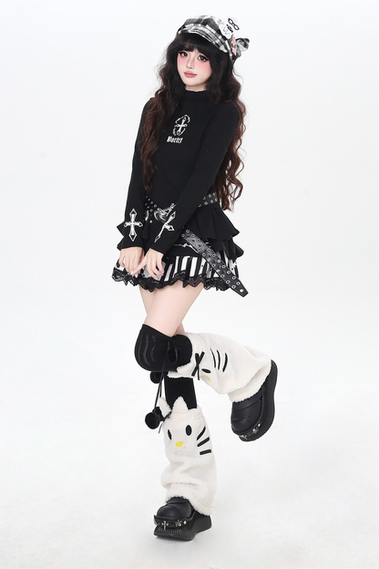 クロススリムタートルネックトップス