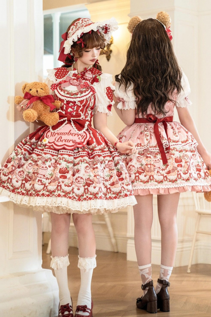 Lolita Striped Strawberry Dress