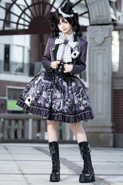 ナイトアリスマジックシアターロリータスカート+シャツ+ショートジャケット
