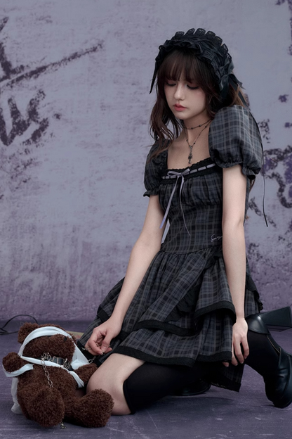 Dark Moon Fighting Bubble Sleeve Dress