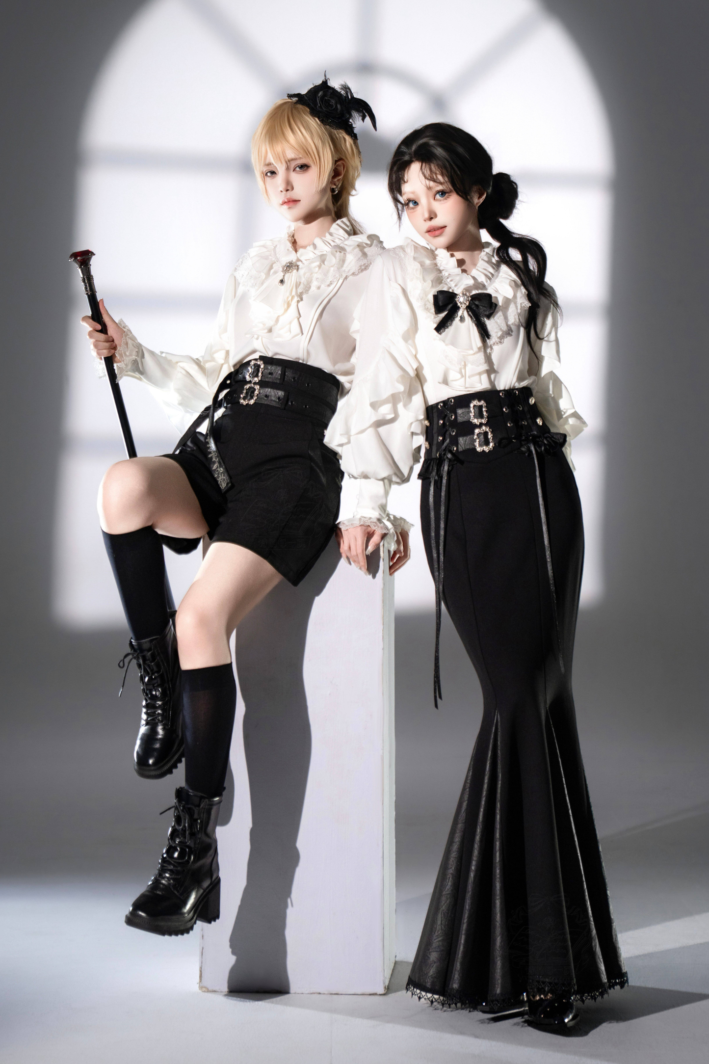 [2월 16일 예약마감] 클래식 로리타 셔츠 + 언밸런스 스커트 + 피쉬테일 스커트 + 반바지