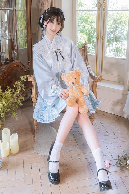 아이스 차이나 셔츠 + 스커트 + 원피스 + 목걸이