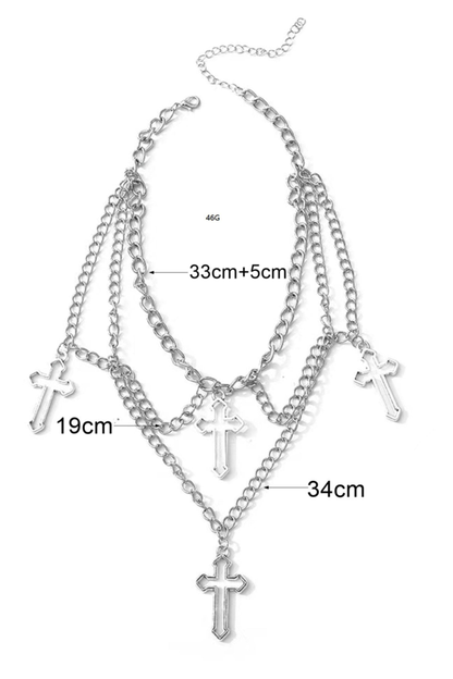 ゴシッククロスチョーカーネックレス