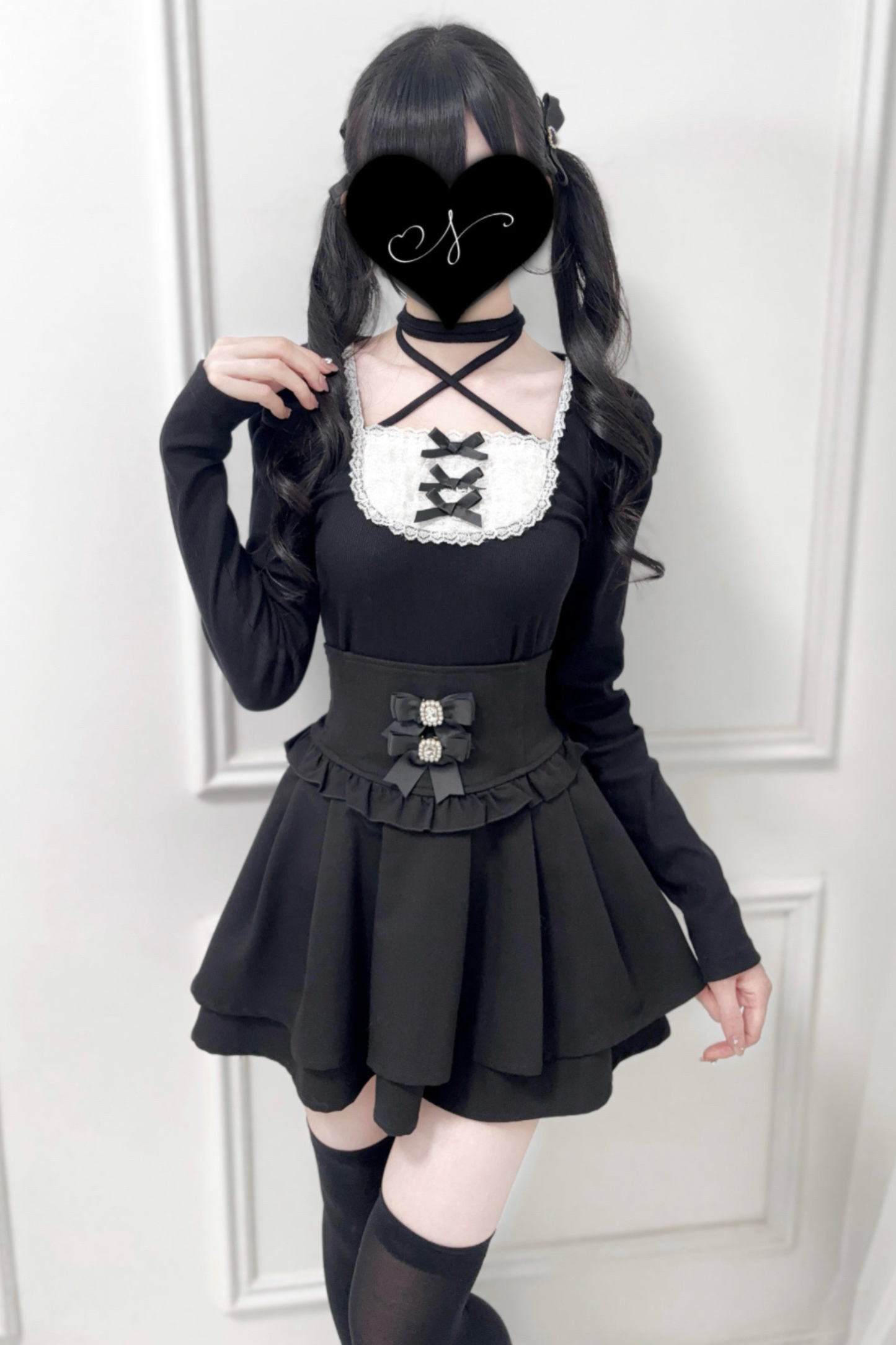 Ribbon Strap Knit Top