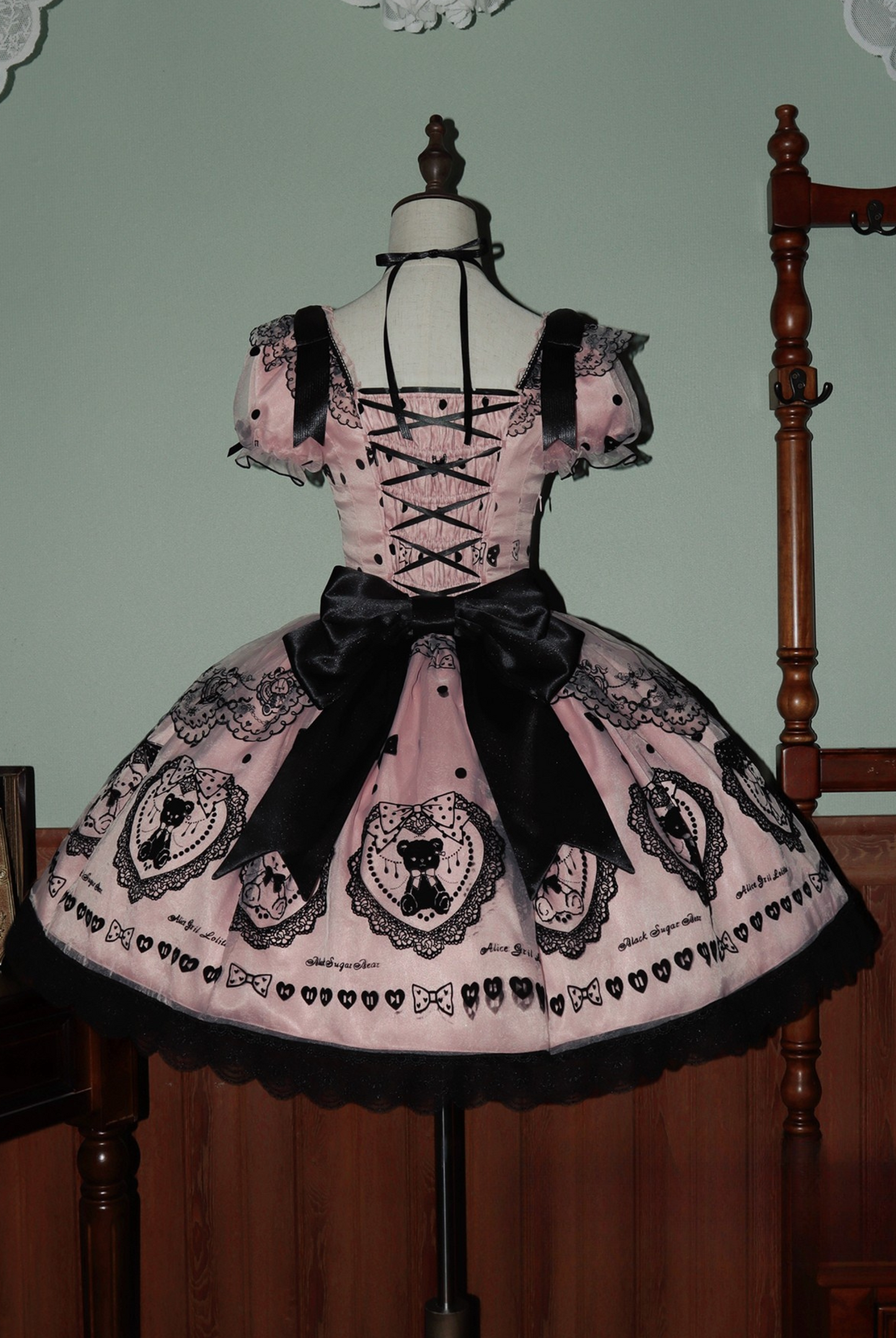 [Pre-order Deadline: September 16] Pink Purple Teddy Bear Series Sweet Princess Dress