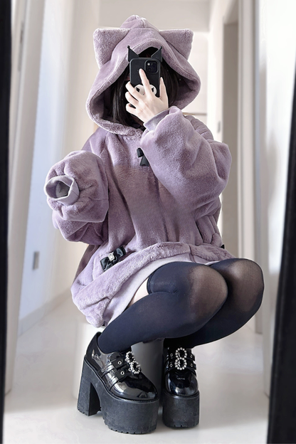 猫耳ぬいぐるみフードジャケット