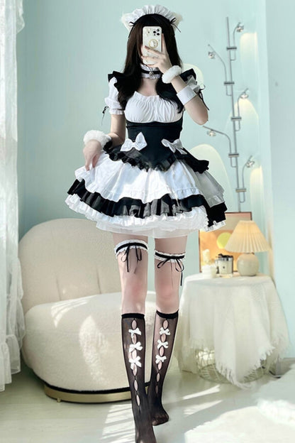 Lolita Black And White Maid Cosplay Set