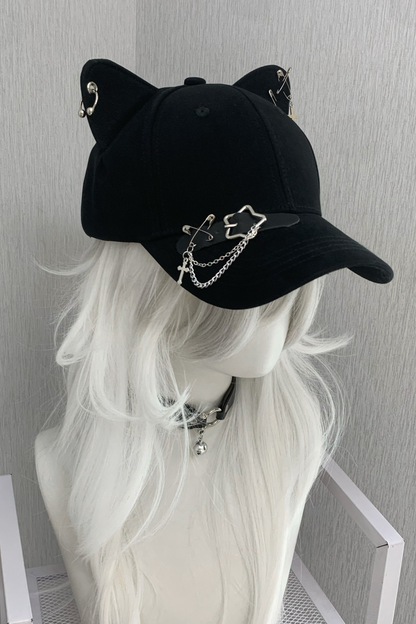 Cat Ear Metal Baseball Cap