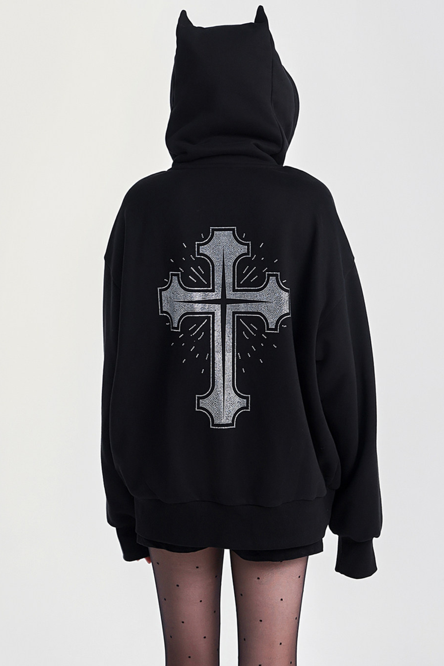 クロスルーズデビルフードジップパーカー