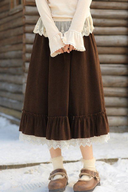 レトロレースフレアスカート