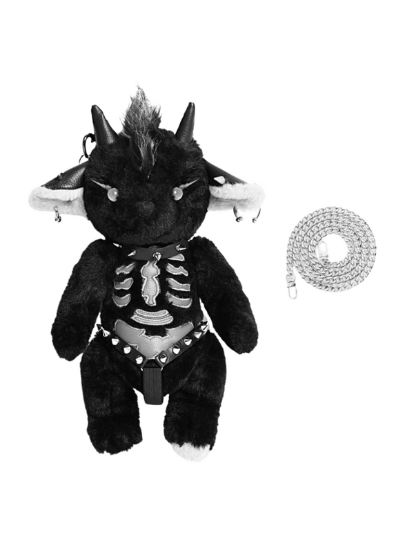 Satin Herlum Punk Rock Shoulder Dark Hand Crossbody Doll Bag