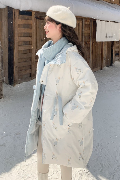 スイートリバーシブルロングダウンジャケット