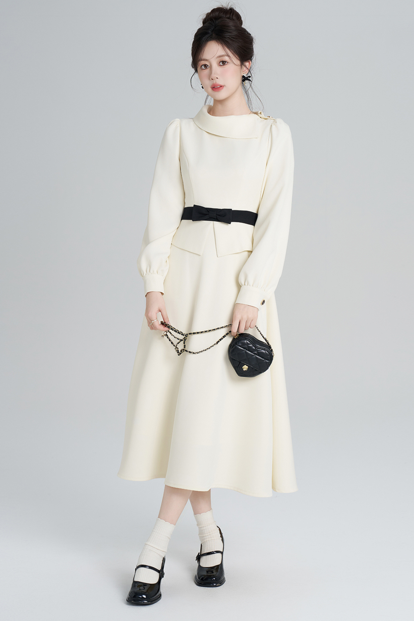 エレガントアプリコットウインタードレス