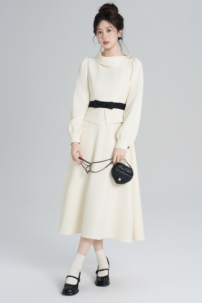 エレガントアプリコットウインタードレス