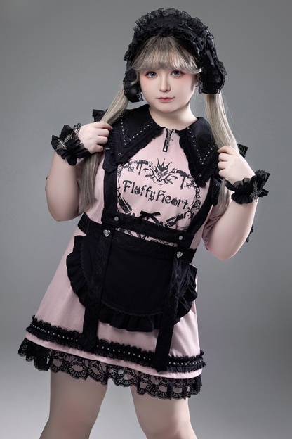 Witch Apprentice Subculture T-shirt Dress + Suspender Apron