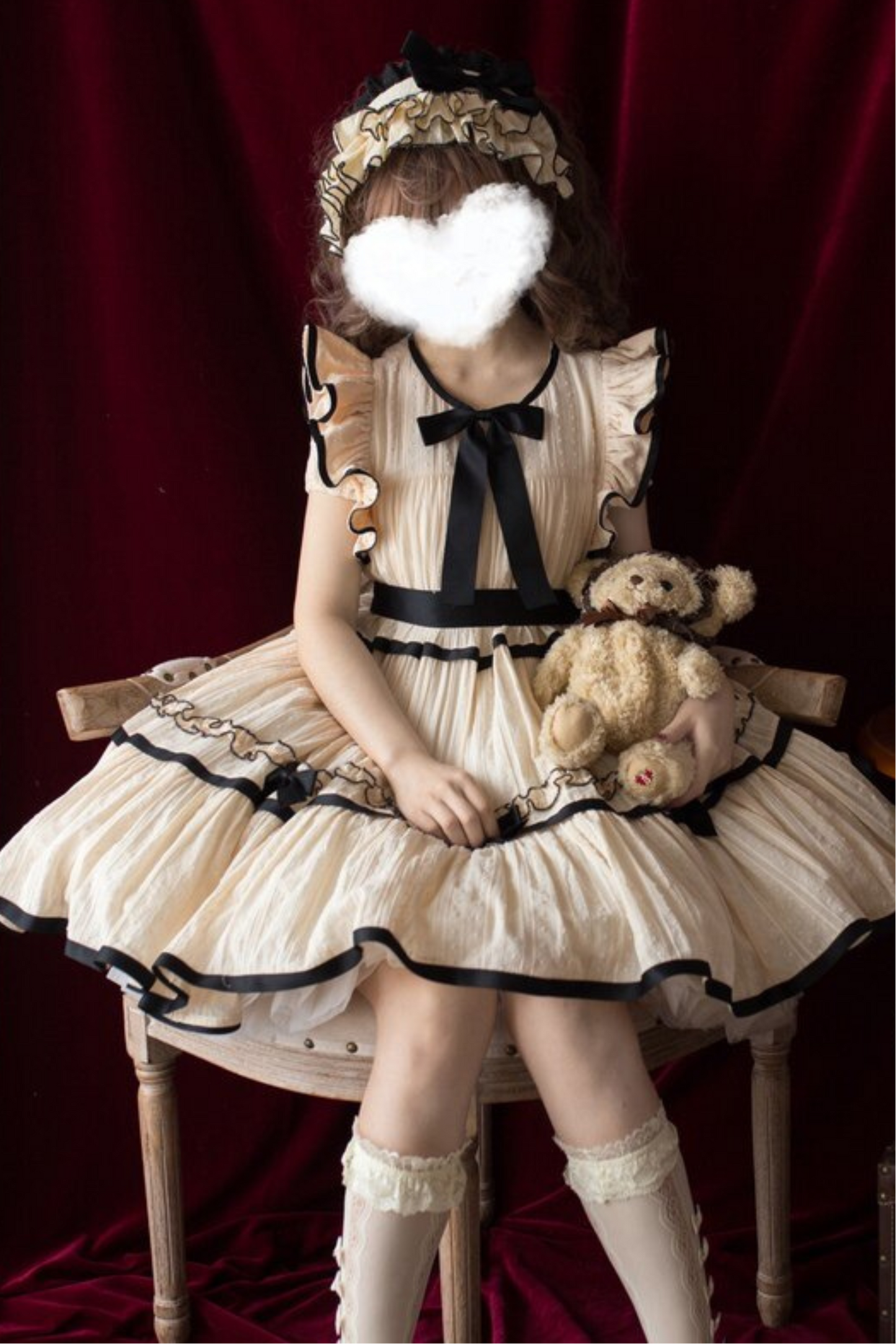 ミルクジャカードロリータドレス