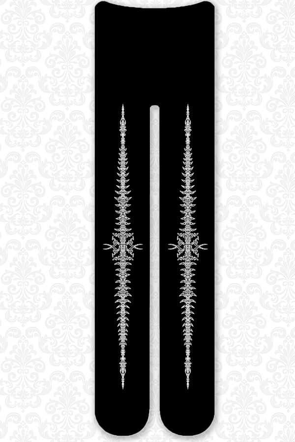 Silver and Black Foil Tights