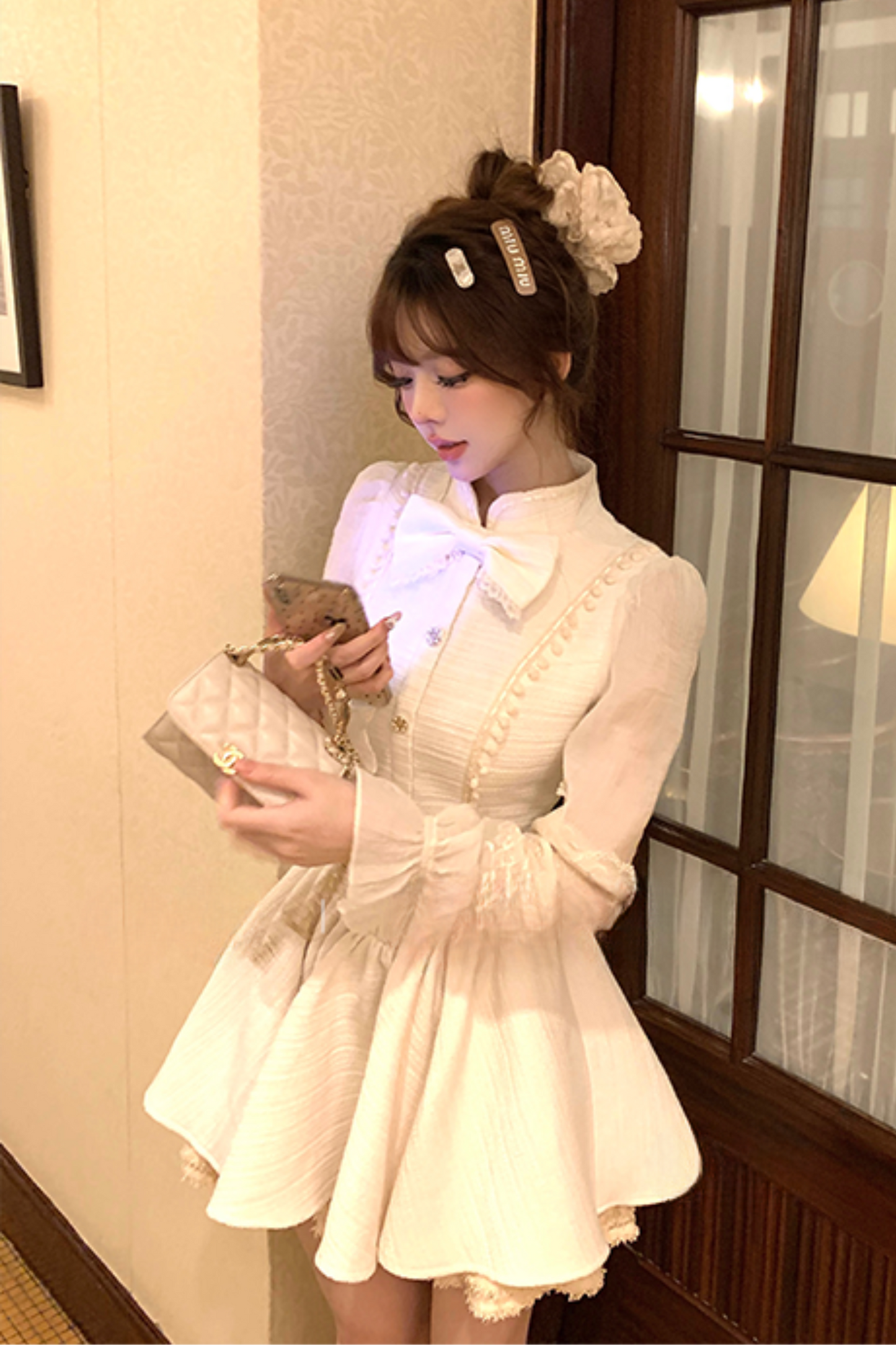 Ribbon Collar French Princess Dress