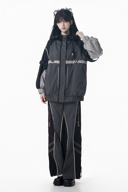 モードダークジャケット+ロングパンツ+スカート+レッグウォーマー