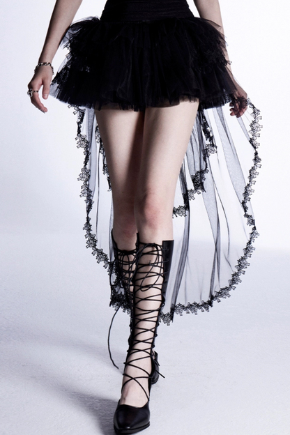 スパンコールトップス＋メッシュAラインスカート