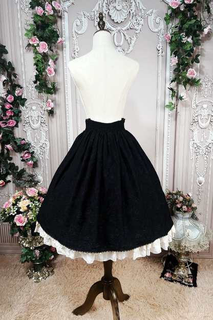 Retro Chic Lolita Shirt + Lace-up High Waist Lolita Skirt