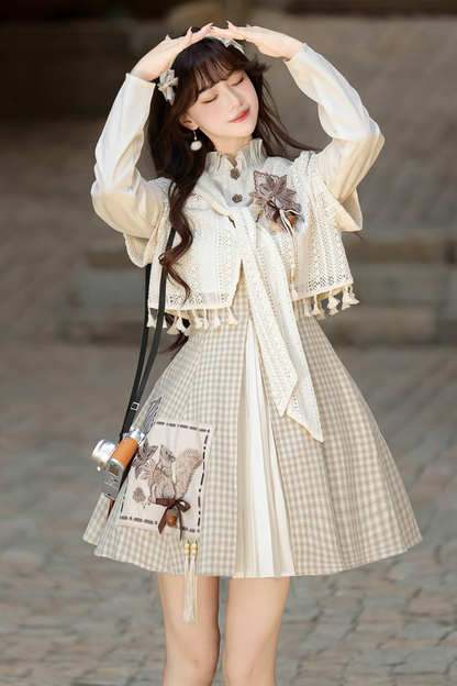 Retro Island Check Dress + Outerwear