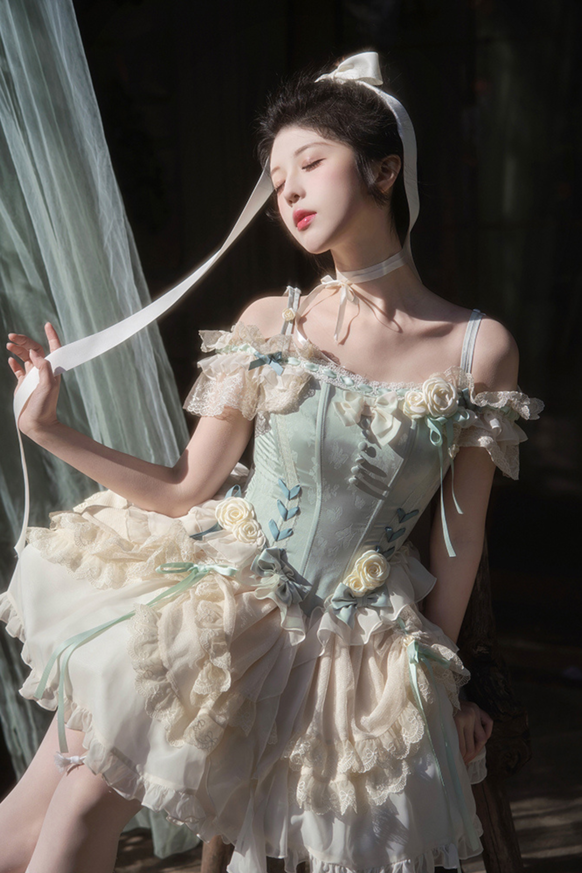 Light Green Fairy Ballet Style Lolita Dress Belchic Light Green Fairy Ballet Style Lolita Dress Belchic