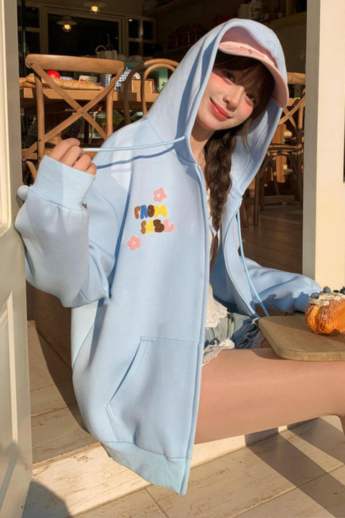 모리걸 루즈 후드티