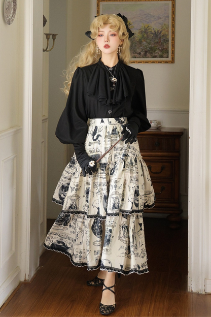 Retro Chic Art Skirt