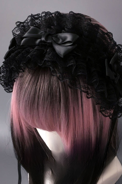 シックレースロリータヘッドバンド