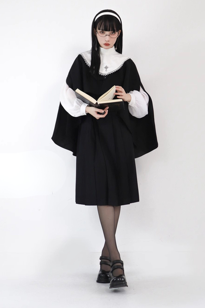 ゴシックスクールマント＋トップス＋ベストドレス