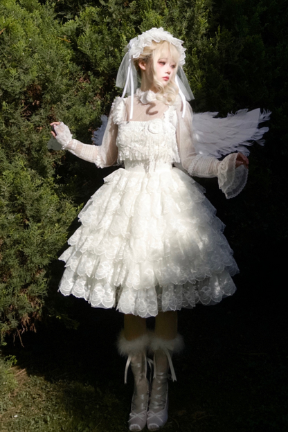 Whitey Tiered Lolita Skirt