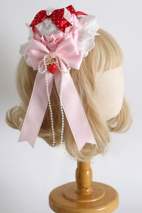 ストロベリードットケーキヘアアクセサリー