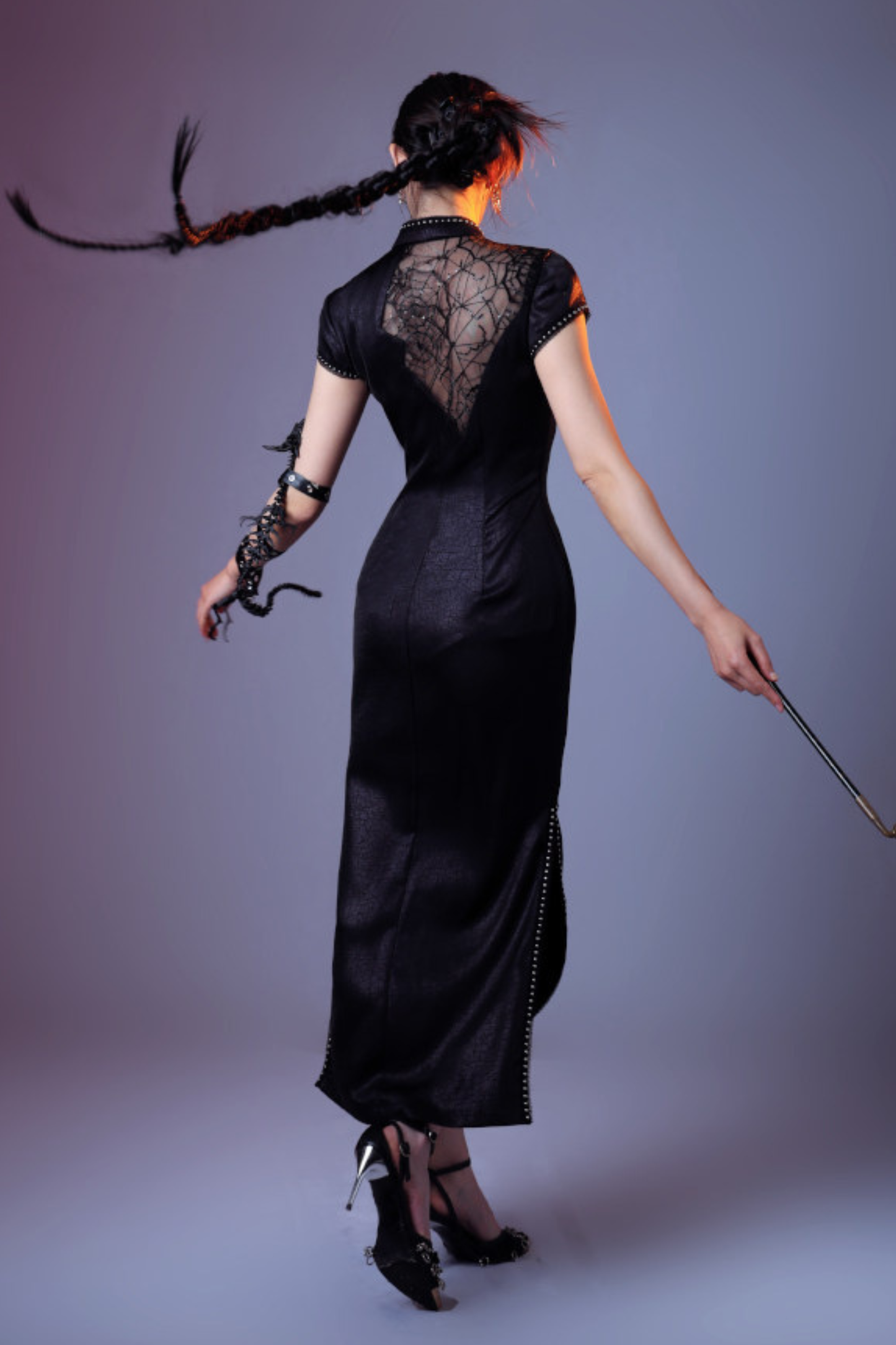 Dark Lace Slim Fitted Dress