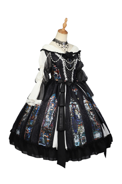 Classical Elegant Dark Gothic Kula Lolita Dress