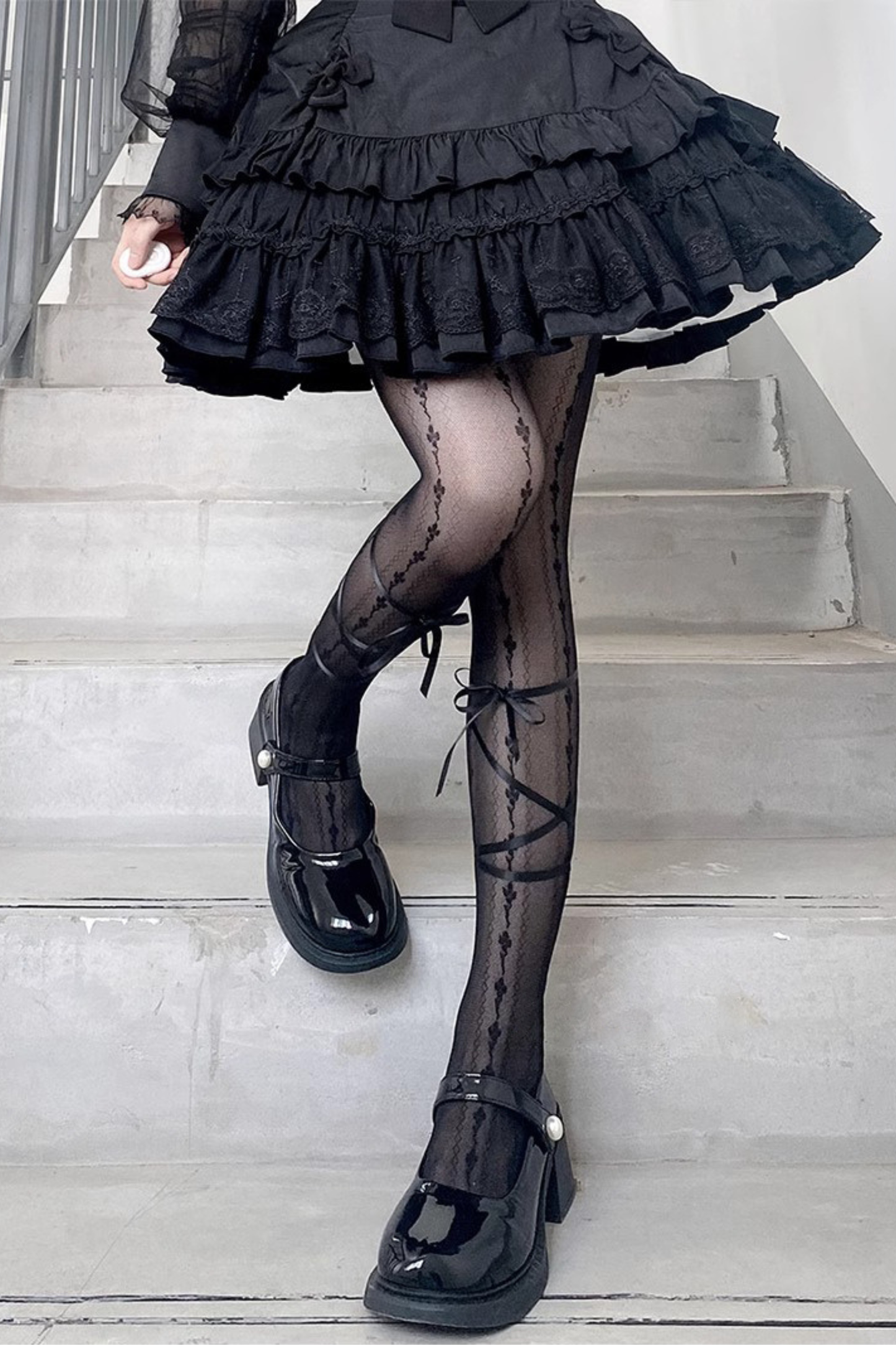 Ribbon Strap Pantyhose