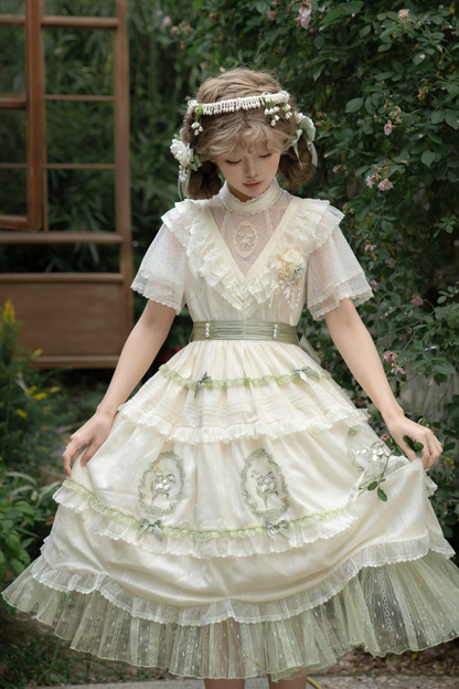 Lily Forest Ever Dress + Flower + Flat Cap + Clip