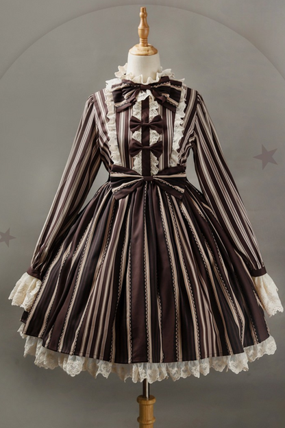 Bistro Striped Drop Lolita Dress