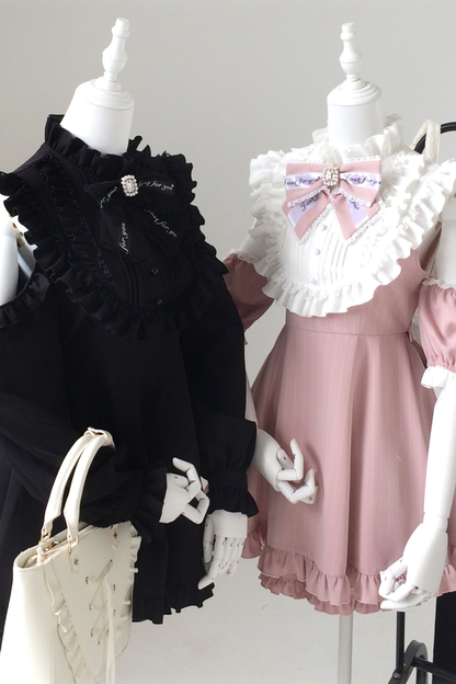 ローズプリンセスオフショルダーフリルリボントップス