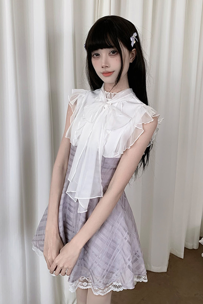 Elegant Ribbon Long Sleeve Dress