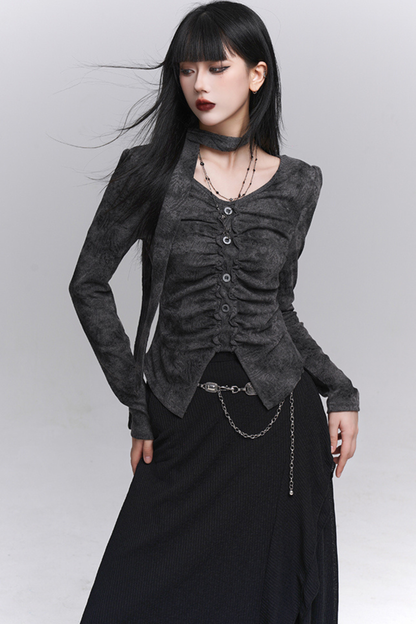 Open Neck Dark Mode Tops