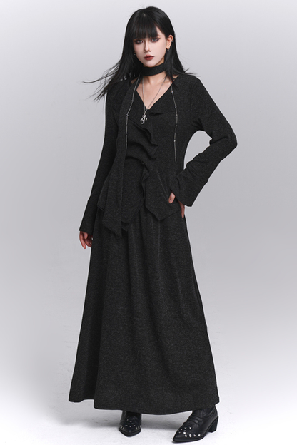 シックモードトップス＋ロングスカート