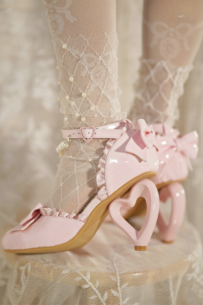 ハートラブロリータパールピーチヒール