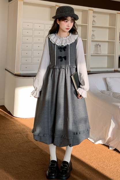 リボンレトロサスドレス