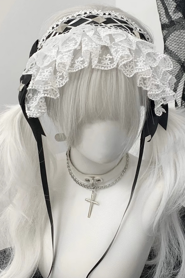 Lace Ruffle Ribbon Headdress
