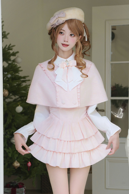 ガーリーエレガントドレス+ケープ