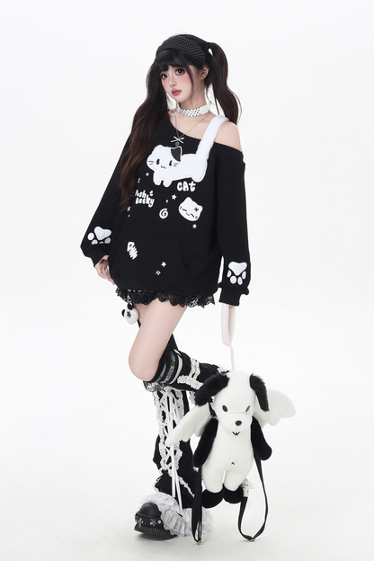 キャットワンショルダートップス