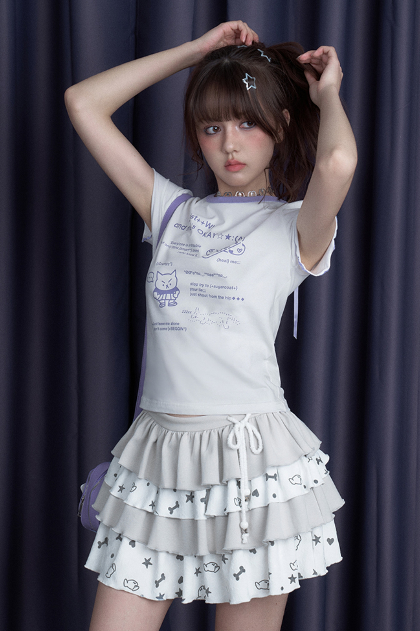 キュートブラーラーリボンTシャツ