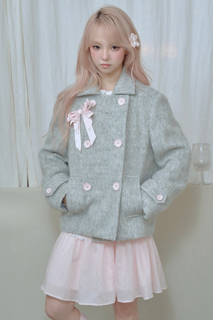 Sweet Double-Breasted Short Coat